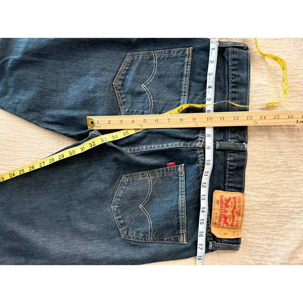 Levi Strauss & Co 501 Original Fit Mens‎ Jeans Dark Wash Size 33x34